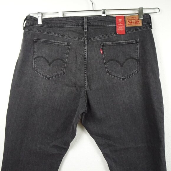 Levi's 711 Skinny Jeans Women's Plus Size 24W Gray Stretch Denim - Picture 6 of 12